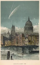 Donatis komeet van 1858 gezien boven de St. Paul