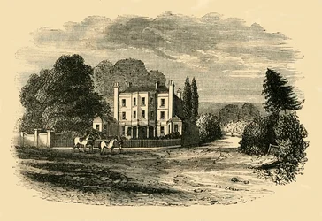 Dr. Glennies Academie, Dulwich Grove, in 1820, ca. 1878