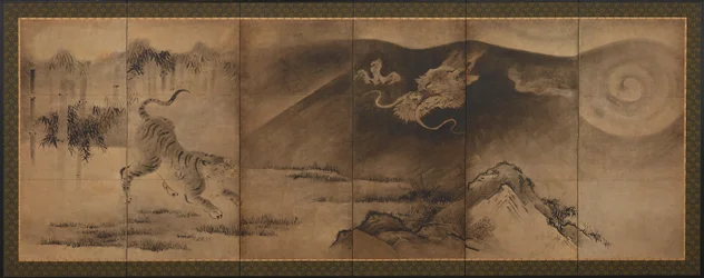 Draak en tijger, Momoyama of Edo-periode, 17e eeuw