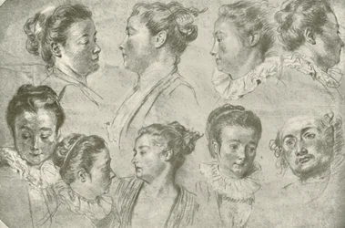 Tekening in drie krijtsoorten, begin 18e eeuw