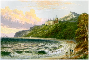 Dunrobin Kasteel, Sutherland, Schotland, huis van de Hertog van Sutherland, ca 1880
