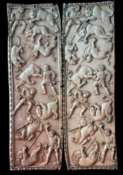 Diptiek met circusscènes