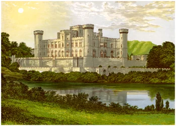 Eastnor Castle, Herefordshire, huis van Earl Somers, ca. 1880