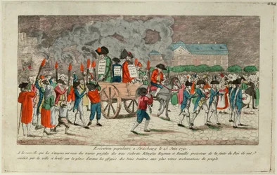 Beeldverbranding van Klinglin, Heymann en Bouille op 25 juni 1791 in Straatsburg, 1791