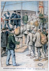 Inscheping van veroordeelden naar Frans-Guyana, 1904