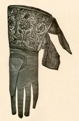 Geborduurde handschoen, 17e eeuw, 1937
