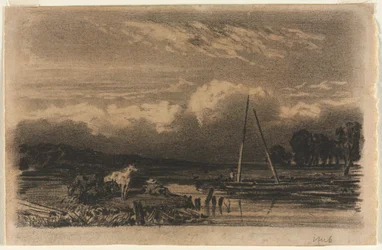 Engels uitzicht, naar Jules Dupré, 1800s