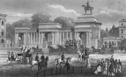 Ingang van Hyde Park, Londen, ca. 1850 1878