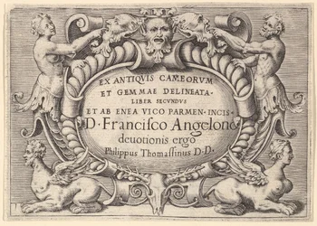 Ex Antiquis Cameorum et Gemmae Delineata Liber Secundus et ab Enea Vic..., gepubliceerd ca. 1599-1622