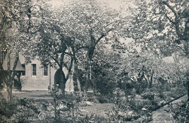 Voorbeeld van boomgaardtuin, oorspronkelijk aangelegd door William Morris