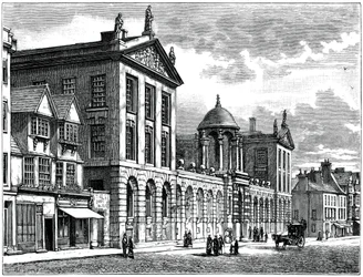 Façade van Queens College, Universiteit van Oxford
