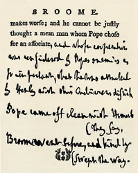 Facsimile van een gecorrigeerd proefschrift door Johnson van zijn Lives of the Poets, van het origineel in de For