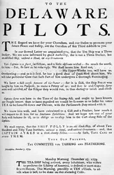 Facsimile van de proclamatie over het theeschip, 1773 c1880