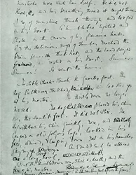 Facsimile pagina van MS voor Indian Summer of a Forsyte, door John Galsworthy, 1918, 1928