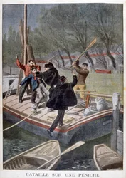 Gevecht op een schuit