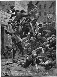 Gevechten bij de barricades, De Julimonarchie, Frankrijk, 1848 ca. 1885
