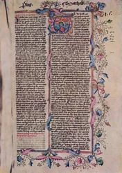 Eerste pagina van het evangelie van Matteüs