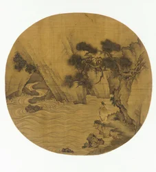Vissen bij een bergstroom, Ming dynastie, 1368-1644