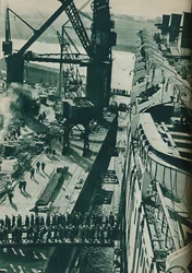 Uitrustingsbassin van de scheepswerf van John Brown and Company in Clydebank