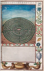 Florilegium: pagina 15 recto doolhof tuin, 1608