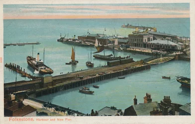 Folkestone. Haven en Nieuwe Pier, eind 19e-begin 20e eeuw