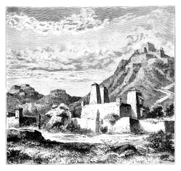 Versterkte dorpen bij Lanzhou, China, 1895