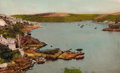 Fowey Haven vanaf het Kasteel, ca. 1930