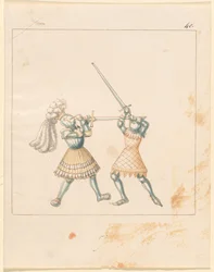 Freydal, Het Boek van Toernooien en Jousts van Keizer Maximiliaan I: Gevechten...Plaat 157, ca. 1515
