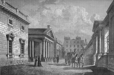 Voorkant van Carlton House, Westminster, Londen, ca. 1820, 1878