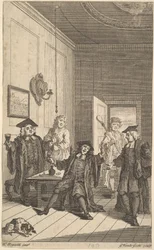 Frontispice van The Humours of Oxford, april 1730