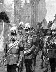 Begrafenis van de hertog van Albany: De processie die Windsor Castle binnengaat, 1884, 1900