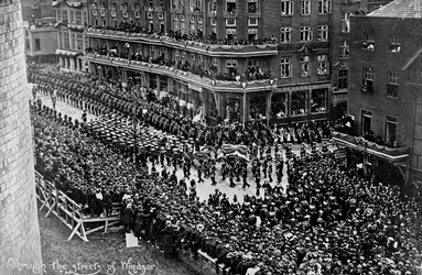 Begrafenisstoet van koning Edward VII, Windsor, Berkshire, 1910