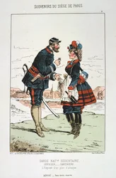 Garde Nationale Sedentaire - Officier Cantinierre, Beleg van Parijs, 1870-1871