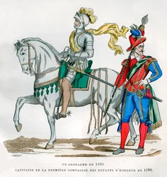 Gendarme, 1583, en kapitein van de 1e Compagnie van de Enfants d