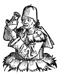 Gentile da Foligno, 14e-eeuwse Italiaanse arts, onderzoekt een urinemonster, 1493