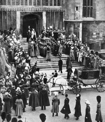 Rustplaats van George V, St Georges Kapel, Windsor Kasteel, 28 januari 1936