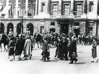Duitse troepen in bezet Parijs, juni 1940