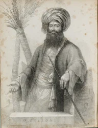 Giovanni Battista Belzoni Frontispice uit Narrative of the Operations and Recent Discoveries