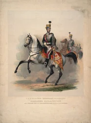 Grootvorst Alexander Nikolajevitsj als kolonel-in-chief van het Oostenrijkse 4e Huzarenregiment, 1845