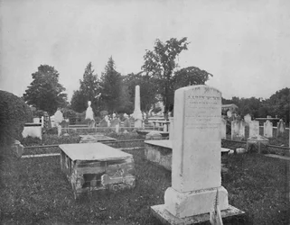 Graven van Jonathan Edwards en Aaron Burr, Princeton, New Jersey, ca. 1897