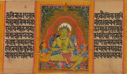 Groene Tara, Folio uit...Perfection of Wisdom Manuscript