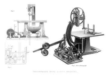 Greenwoods houtzaagmachine, 1886