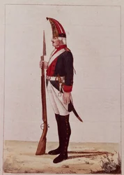 Grenadier van het Eerste Mariniersbataljon, 1786