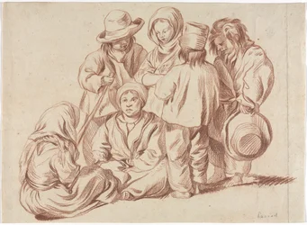 Groep van zes kinderen, 1700s