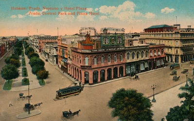 Habana: Prado, Neptuno en Hotel Plaza. Prado, Central Park en Plaza Hotel
