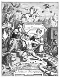 Halftitel van De Motu Animalum door Giovanni Borelli, 1710
