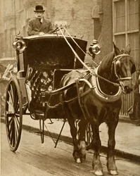 Hansom cab, ca. 1910, 1935