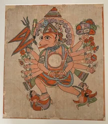 Hanuman in zijn tantrische vijfkoppige Pancha Mukha-vorm