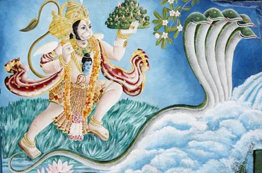 Hanuman apengod. Pashupatinah, Kathmandu, Nepal