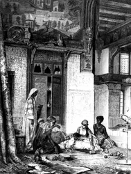 Harem in een kaliefenhuis, 1880